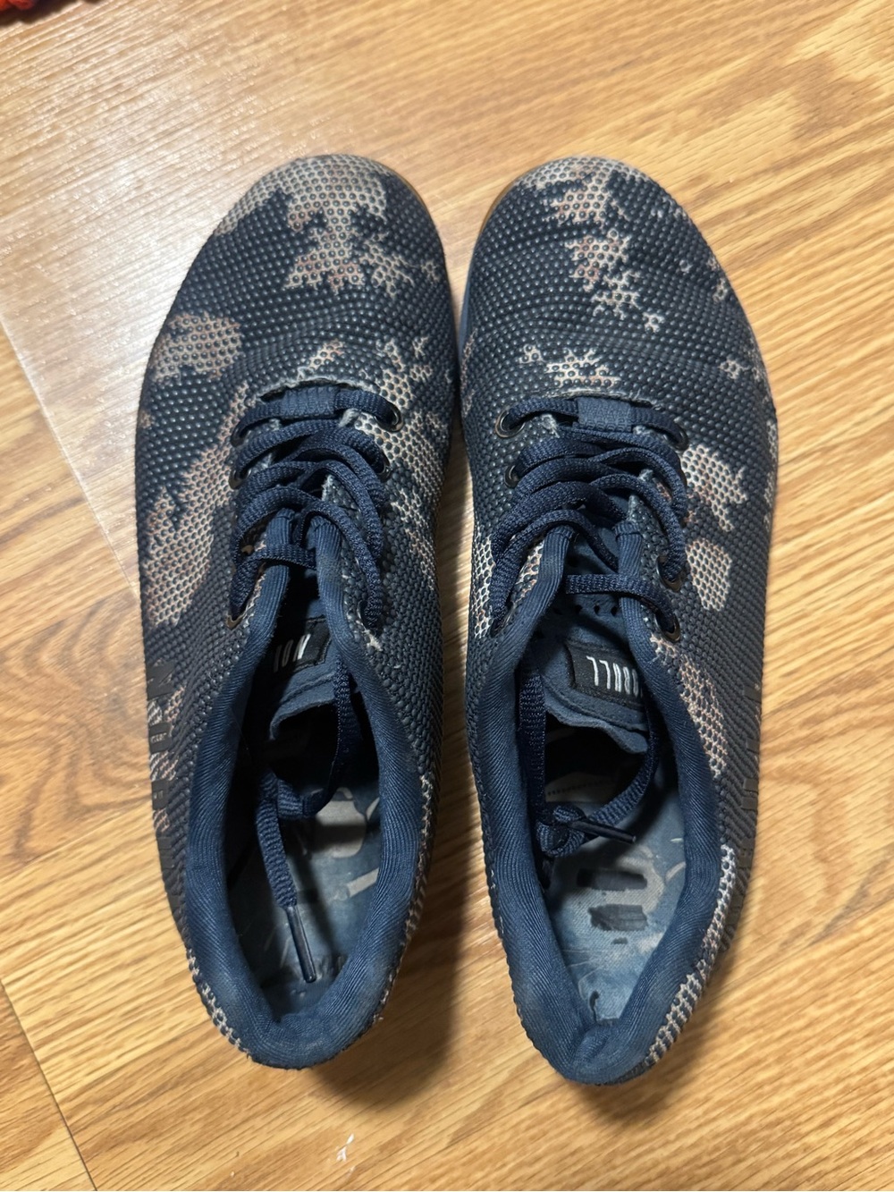 NOBULL Navy and Tan Knit Athletic Sneakers